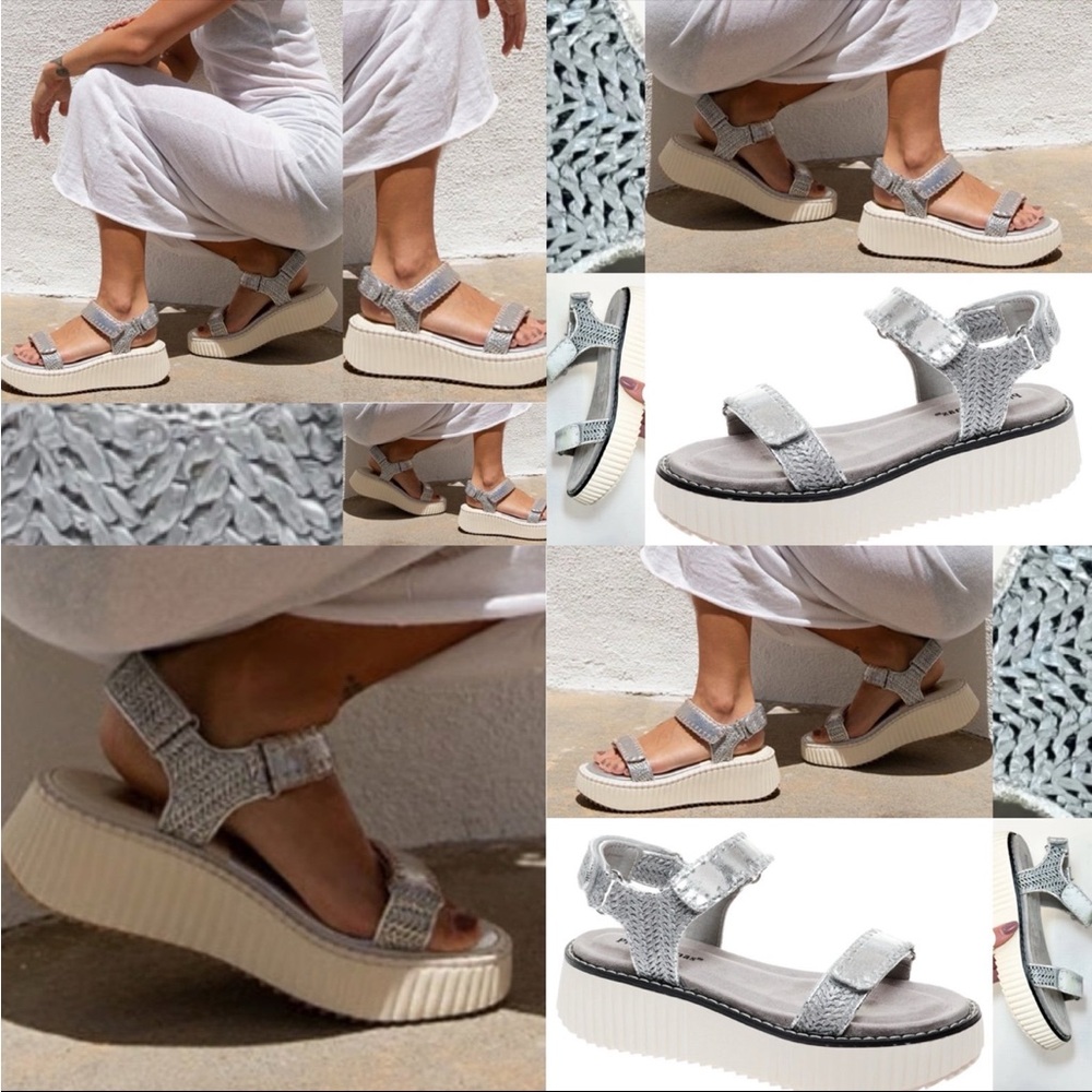 Silver Platform Sandals